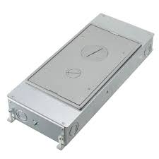 recessed 2 gang concrete floorbox with