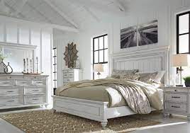 4pc modern white color finish eastern king size storage bed bedroom furniture set. Kanwyn Whitewash King Panel Bedroom Set Lexington Overstock Warehouse
