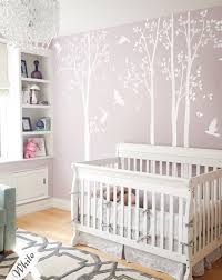 Long White Trees Wall Stickers Large