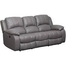kent gray leather power recline sofa