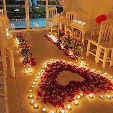send romantic rose petals and