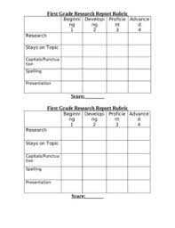 group research rubric pdf   Google Drive   First Grade Research    