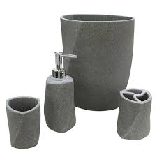 Stone bathroom accessories for a sense of balance and natural look in your bathroom. Geo Stone Bathroom Accessories Collection