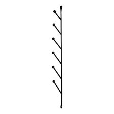 Matte Black Vertical Hook Rack