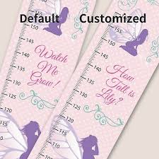 Fairy Canvas Height Growth Chart Girls Personalised Design