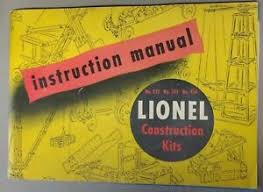 Details About Lionel Construction Set Instruction Manual And Kit Chart Excellent Condition