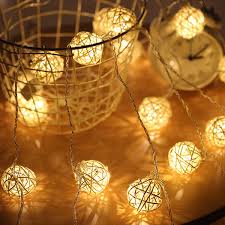 mix color cotton ball string lights