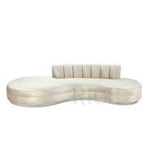 Modern Velvet Kidney Shape Sofa