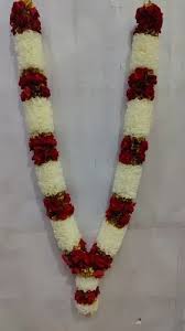 red and white plastic jai mala at rs