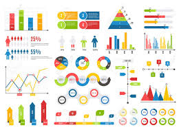 Infographics Chart Set Charts Result Graphs Icons Statistics
