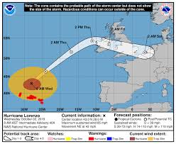 Update European Hurricane Pulse Lorenzo To Head Back