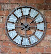 Grey Garden Ornament Wall Clock Large