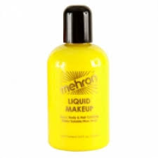 maquillage liquide mehron yellow jaune 4oz
