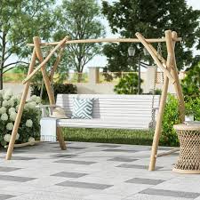 Kingdely 5 Ft Wood Outdoor Patio Swing