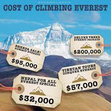 climbing mount everest will cost you