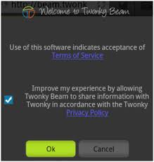 twonky beam app on your android device