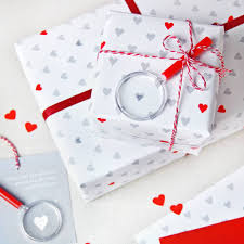 mini love messages wrapping paper set