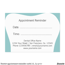 Dentist Appointment Reminder Cards Dental Office Zazzle