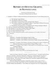 Pdf Report On Offense Grading In Pennsylvania