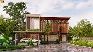 hq rendering of a modern tropical house