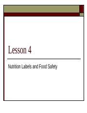 lesson 4 nutrition labels