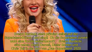 She is most recognize for numbers of television show such as der bachelor, take me out, bachelor in paradise. Evelyn Burdecki Steht Plotzlich Selbst Auf Der Supertalent Buhne Und Singt Video Dailymotion
