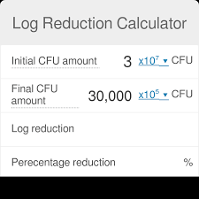 Log Reduction Calculator