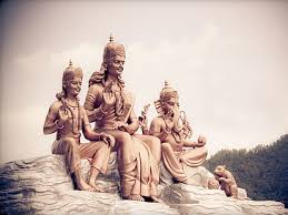 three hindu statues