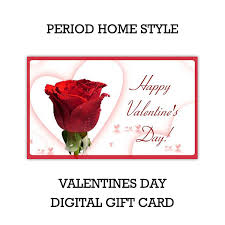 Period Home Style Valentines Day Gift Card Digital