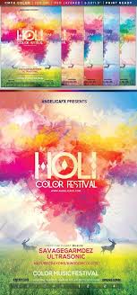 Holi Color Festival Poster Template Flyer Templates Holi