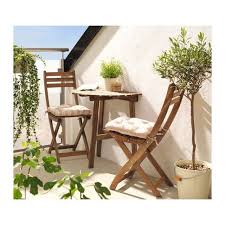 Outdoor Ikea Set 2 Chairs Half Table