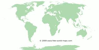 Printable Blank Green White World Map C5 Free World Maps