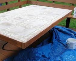 Replace A Patio Table Top With Tile