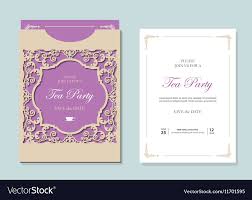 Wedding Envelope Template With Laser Cutting Vector Image