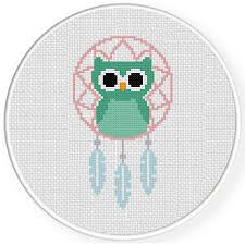 Owl Dream Catcher Cross Stitch Pattern
