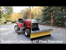 homemade snow plow for lawn tractor