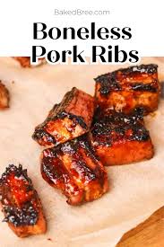 juicy boneless pork ribs baked bree