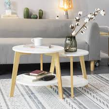 Sobuy Set Of 2 Side Tables Coffee
