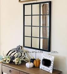 Black Accent Wall Mirror Mounted Window