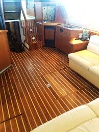 interior boat flooring wood line