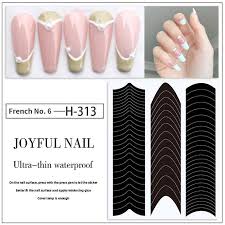 2pcs french manicure strip nail forms