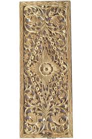 Fl Wood Carved Wall Panel Tropical