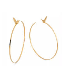 white gold hoop earring
