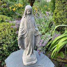 Concrete Virgin Mary Garden Statue