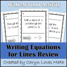 Writing Linear Equations Review Walk