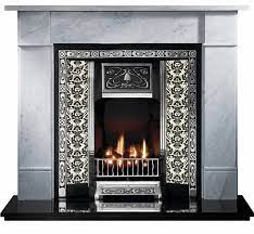 highlighted tiled fireplace and flat
