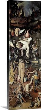 the garden of earthly delights right wing of triptych c 1500 canvas wall art 12x36 great big canvas