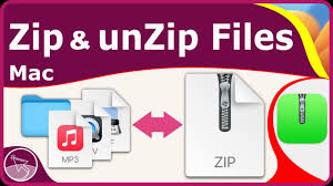 how to zip unzip files on mac no