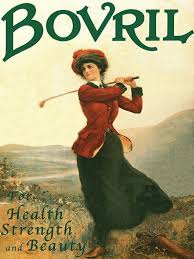 Bovril Lady Golfer Metal Wall Sign