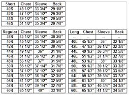 suit jacket size chart up